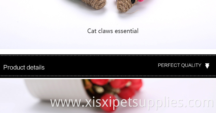 Lovely design cats toys products sisal cat toy mouse christmas color